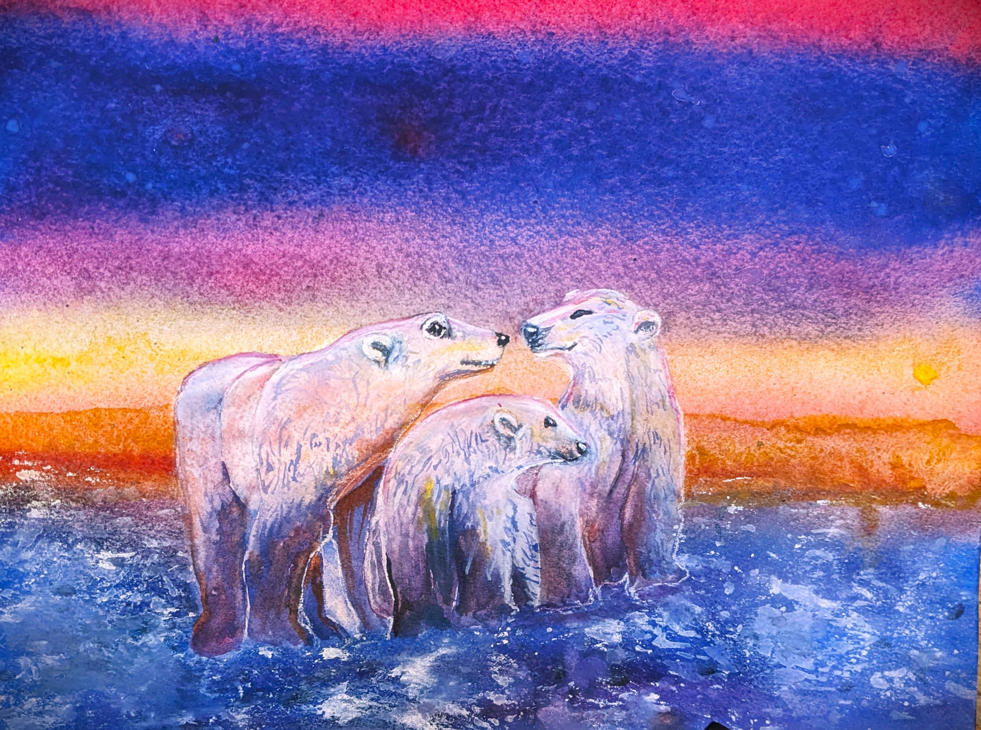 Polar Bear, Virginia Heaven, watercolor