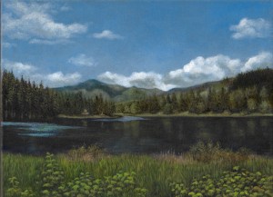 Lovely Lake Louise, Karen McCormick, Oil on canvas