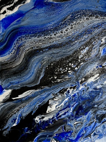 Blue, Black, White, Gray