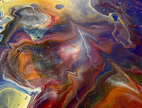 Red, Orange, Red, White